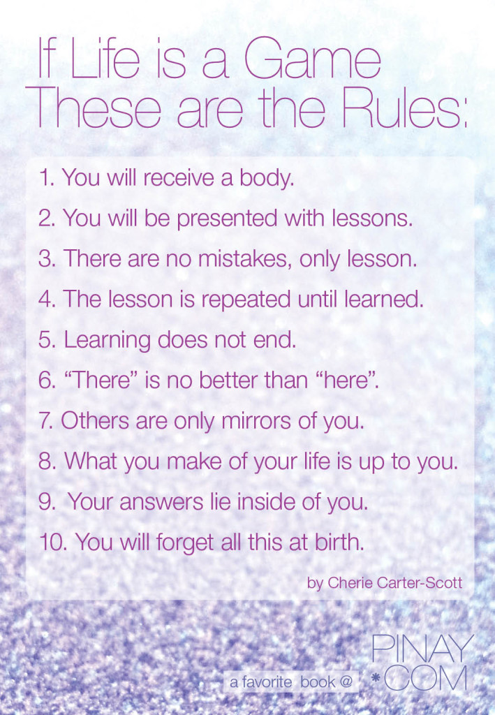 10 rules for the game of life - cherie carter-scott