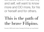 This is the path of the Brave Filipino